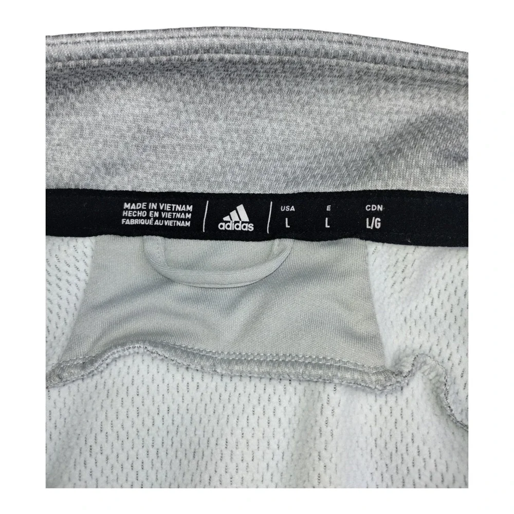 Adidas Climalite Mens Quarter Zip Pullover‎ Jacket Gray GR0734 Pockets Mens Sz L